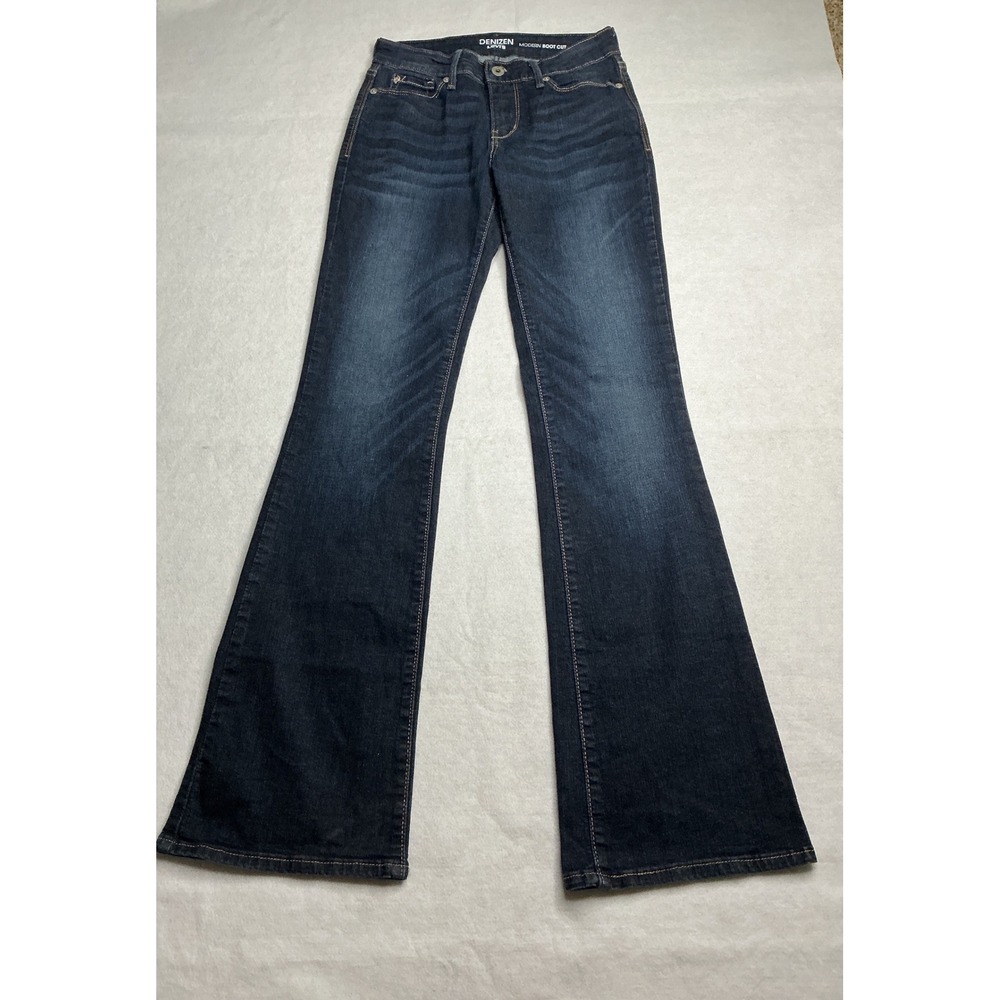Denizen from Levis Modern Boot Cut Jeans Womens 2M 26x32 Dark Wash Denim Blue